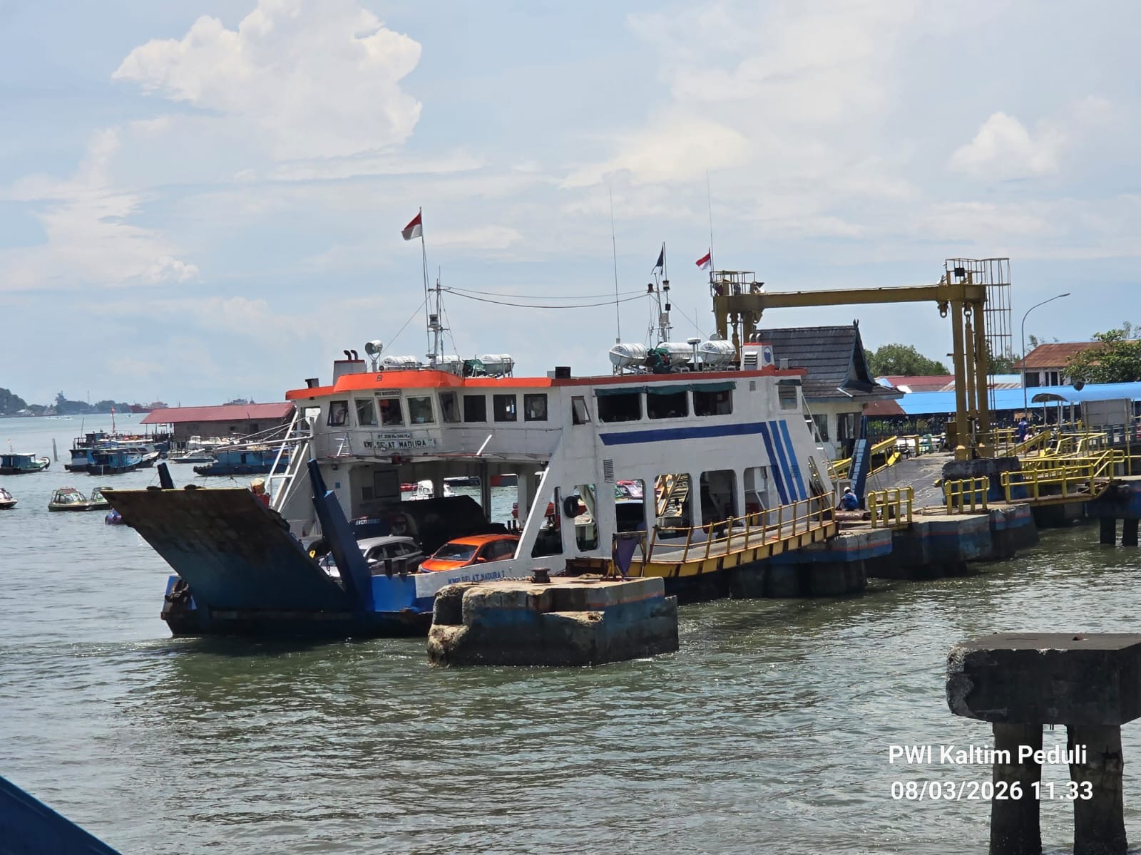 Kendaraan yang melalui Pelabuhan Ferry Penajam mengalami penurunan selama arus mudik dibanding tahun sebelumnya.
